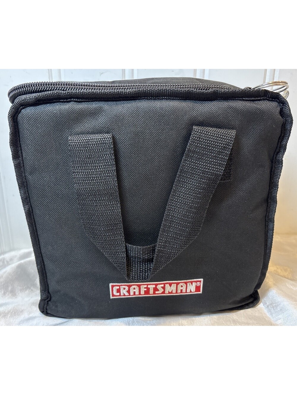 Craftsman Black Canvas Zippered Tool Bag w/Carry Handles 10”x10”x6” Garage Tool